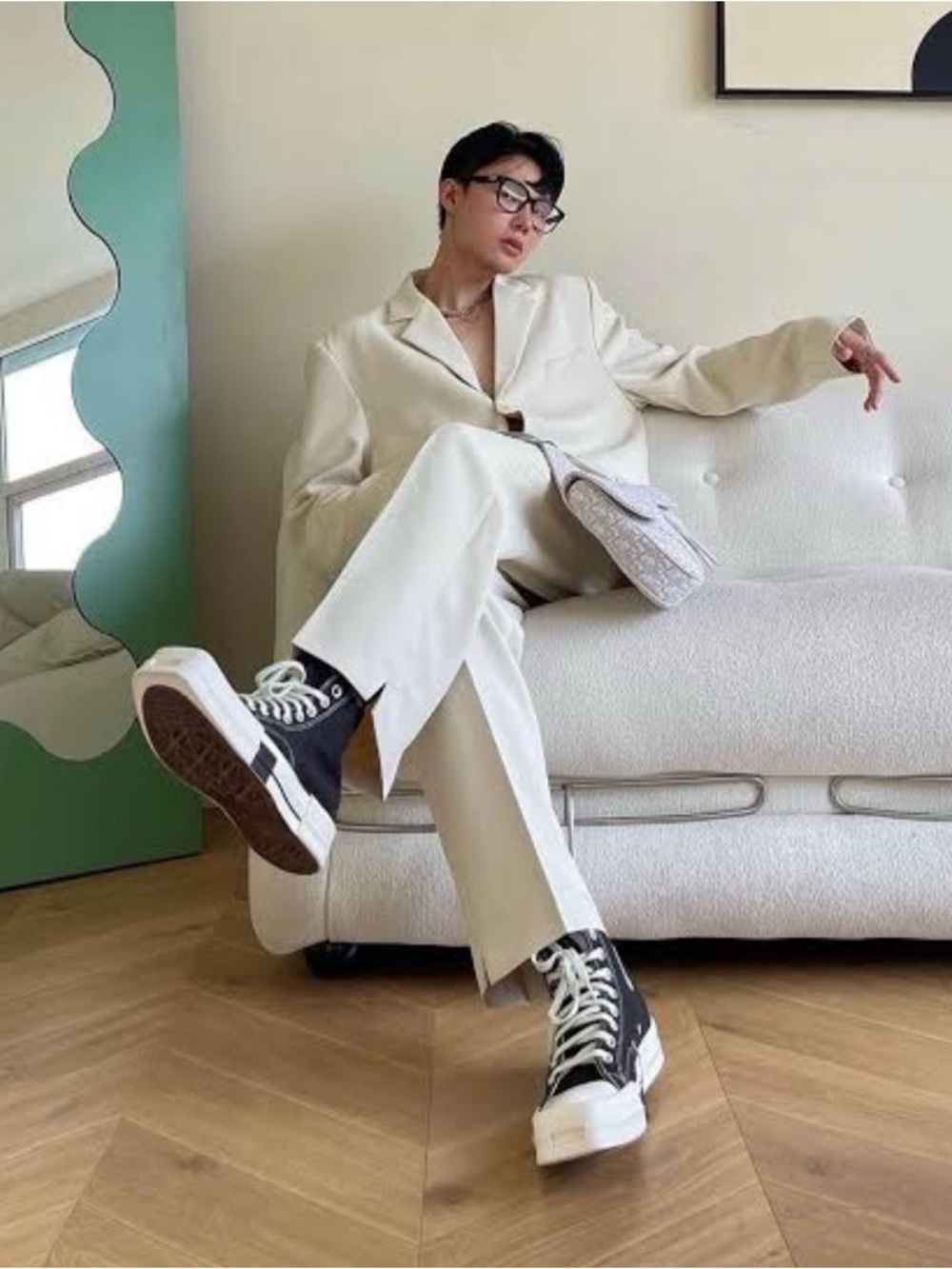 RICK OWENS Converse X TURBODRK DRKSHDW patent leather High-Tops